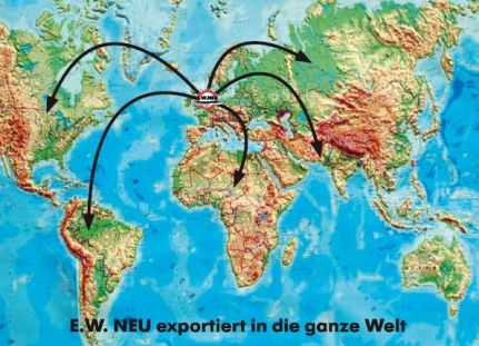 Weltkarte Export